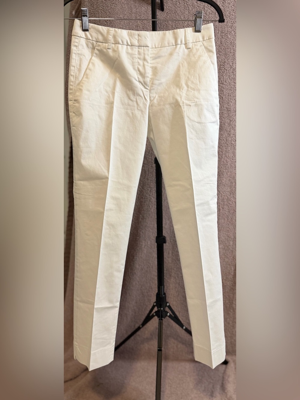 Peserico Sign Handmade Tailored White Pants IT 38 US 2 Made in Italy